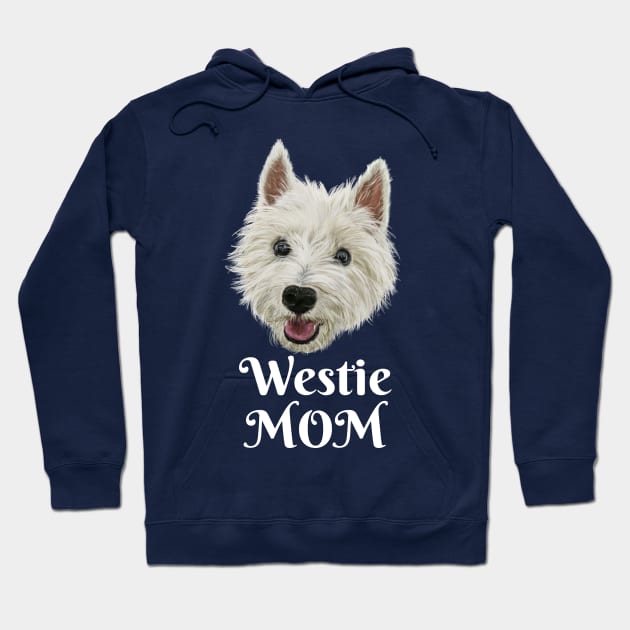 Westie Mom Smiling West Highland Terrier Hoodie by brodyquixote